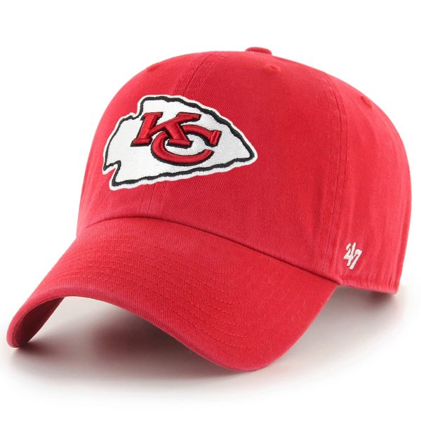 47 brand kansas city chiefs clean up adjustable hat – red Collection | Chiefs Shop NFL Jerseys & Hats