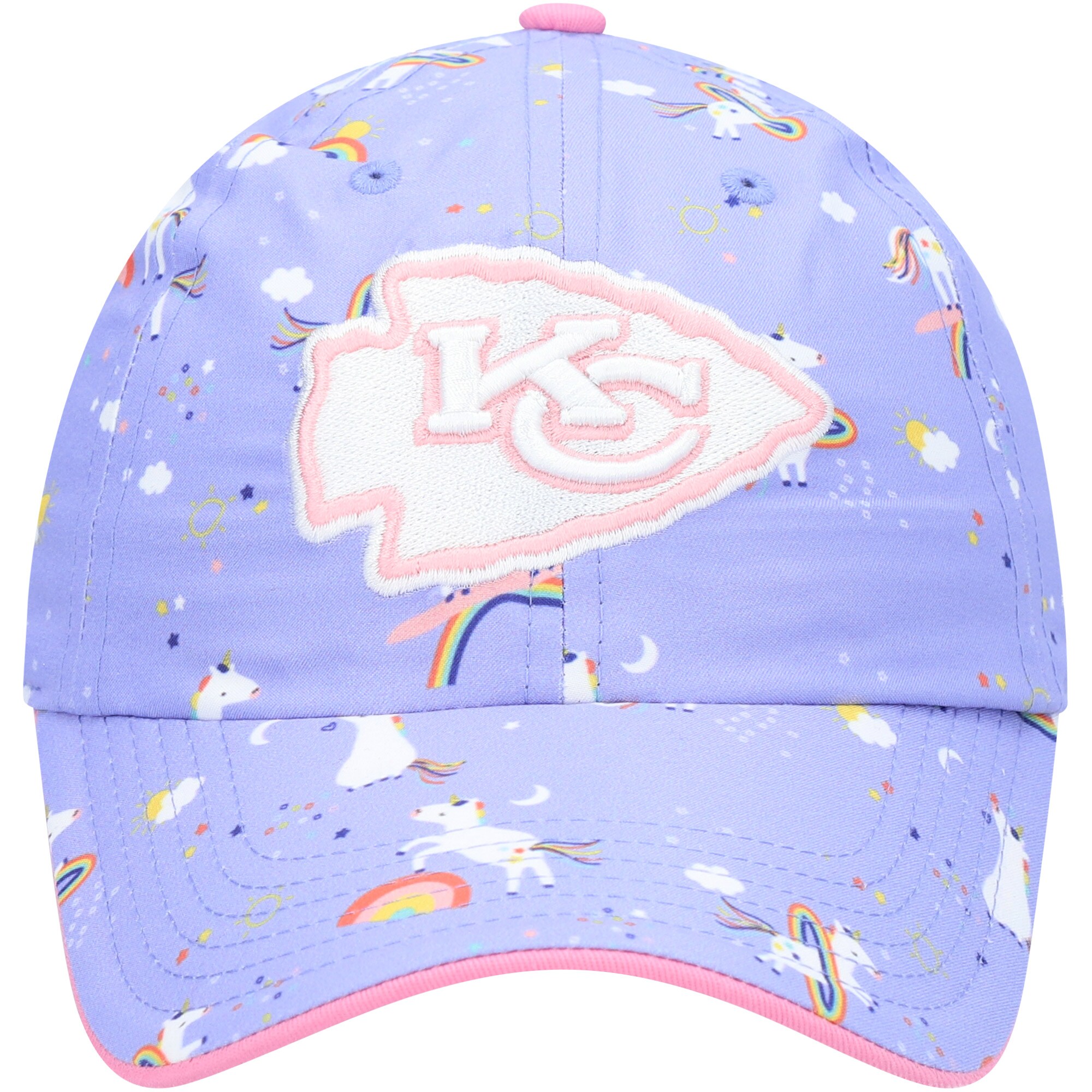girls preschool 47 purple kansas city chiefs unicorn clean up adjustable hat Collection | Chiefs Shop NFL Jerseys & Hats