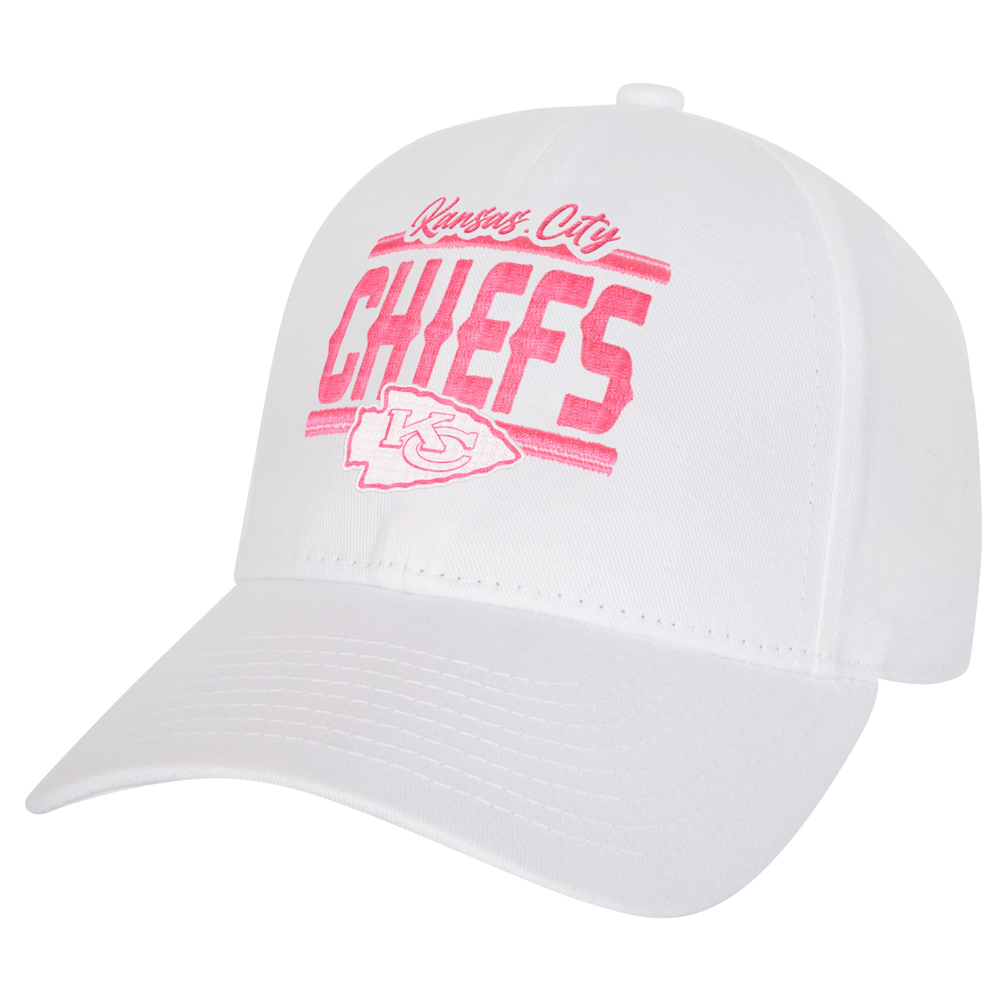 girls youth kansas city chiefs all white structured adjustable hat Collection | Chiefs Shop NFL Jerseys & Hats