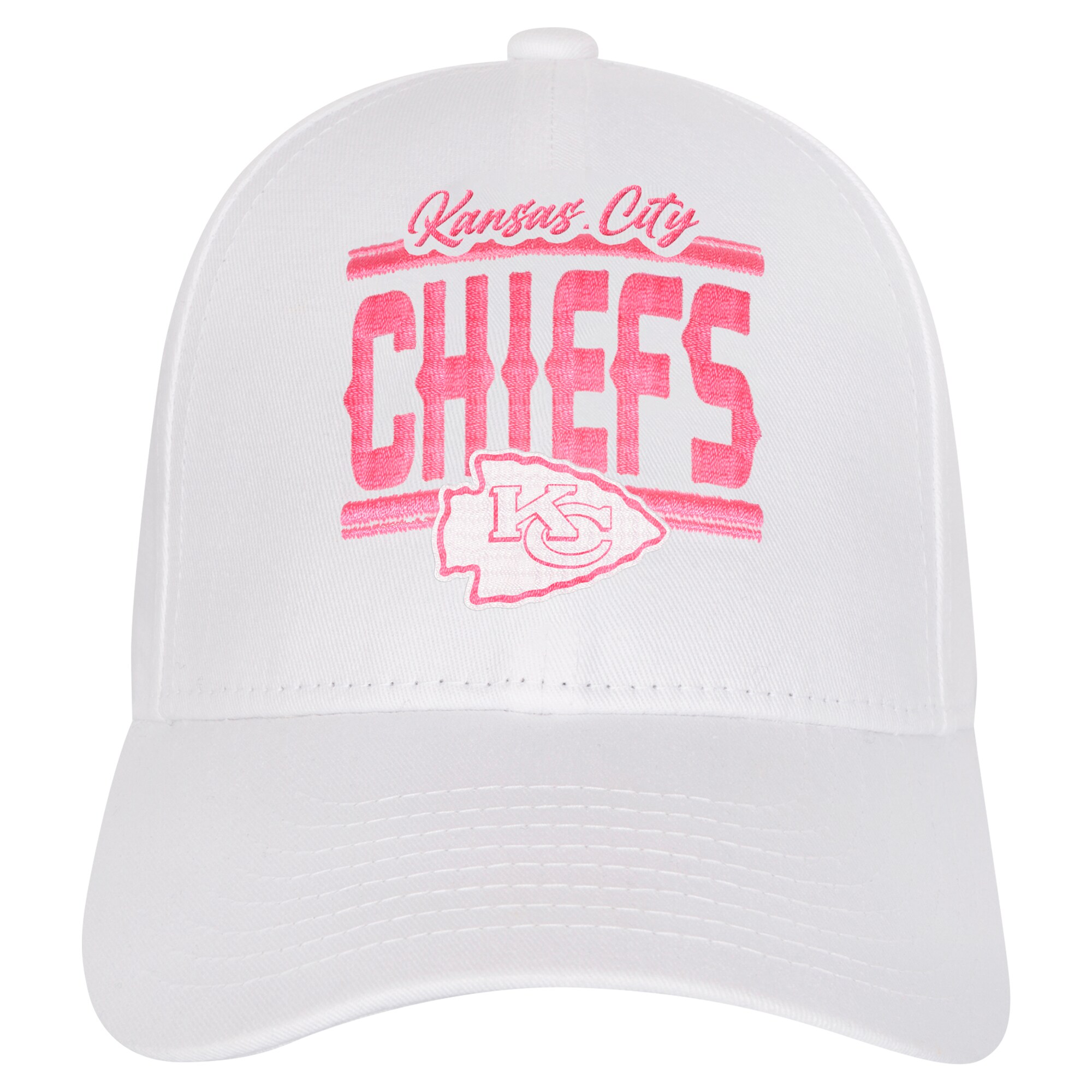 girls youth kansas city chiefs all white structured adjustable hat Collection | Chiefs Shop NFL Jerseys & Hats