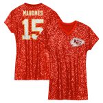 girls youth patrick mahomes red kansas city chiefs sequin player name amp number v-neck dress Collection | Chiefs Shop NFL Jerseys & Hats