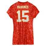 girls youth patrick mahomes red kansas city chiefs sequin player name amp number v-neck dress Collection | Chiefs Shop NFL Jerseys & Hats