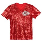 girls youth travis kelce red kansas city chiefs sequin v-neck fashion jersey Collection | Chiefs Shop NFL Jerseys & Hats