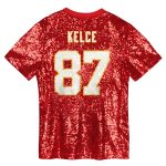 girls youth travis kelce red kansas city chiefs sequin v-neck fashion jersey Collection | Chiefs Shop NFL Jerseys & Hats