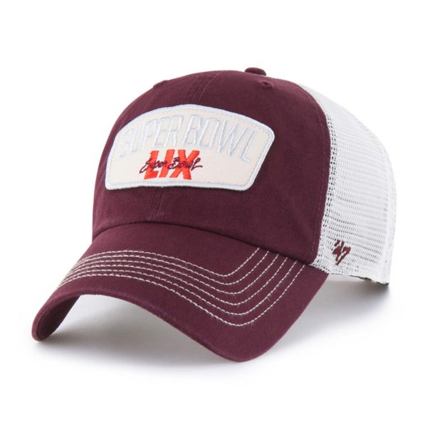 mens 47 maroon super bowl lix carver clean up adjustable hat Collection | Chiefs Shop NFL Jerseys & Hats