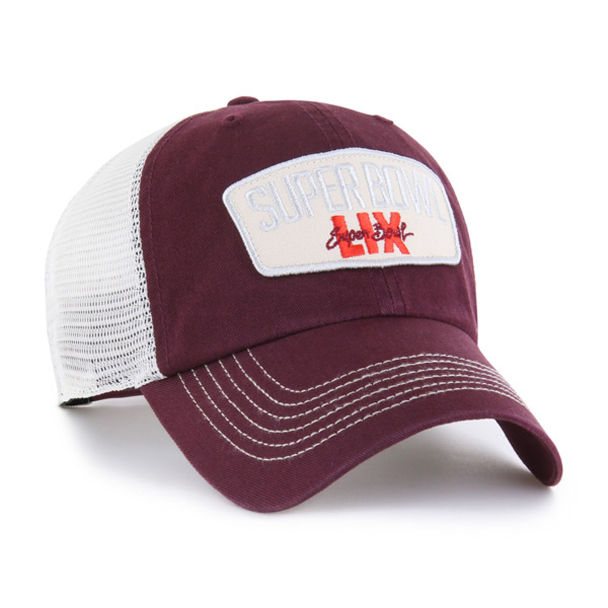 mens 47 maroon super bowl lix carver clean up adjustable hat Collection | Chiefs Shop NFL Jerseys & Hats