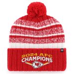 mens 47 red kansas city chiefs 2024 afc champions tavern cuffed knit hat with pom Collection | Chiefs Shop NFL Jerseys & Hats