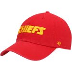 mens 47 red kansas city chiefs clean up script adjustable hat Collection | Chiefs Shop NFL Jerseys & Hats