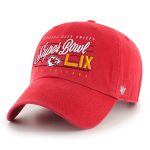mens 47 red kansas city chiefs super bowl lix clean up adjustable hat Collection | Chiefs Shop NFL Jerseys & Hats
