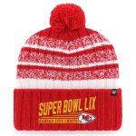 mens 47 red kansas city chiefs super bowl lix tavern cuffed knit hat with pom Collection | Chiefs Shop NFL Jerseys & Hats