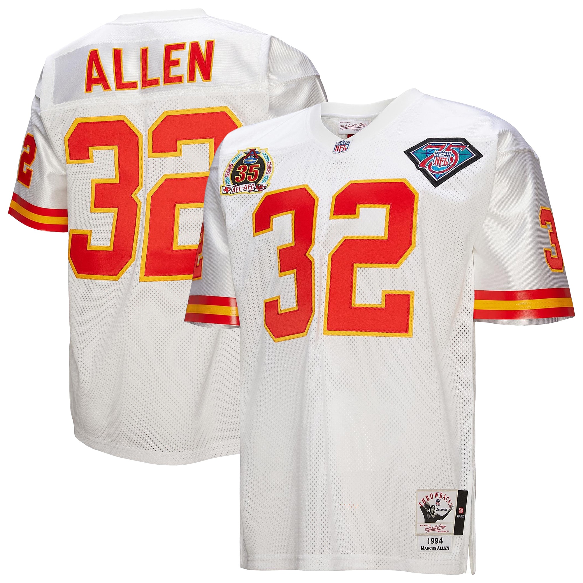 mens mitchell amp ness marcus allen white kansas city chiefs 1994 authentic throwback retired player jersey Collection | Chiefs Shop NFL Jerseys & Hats