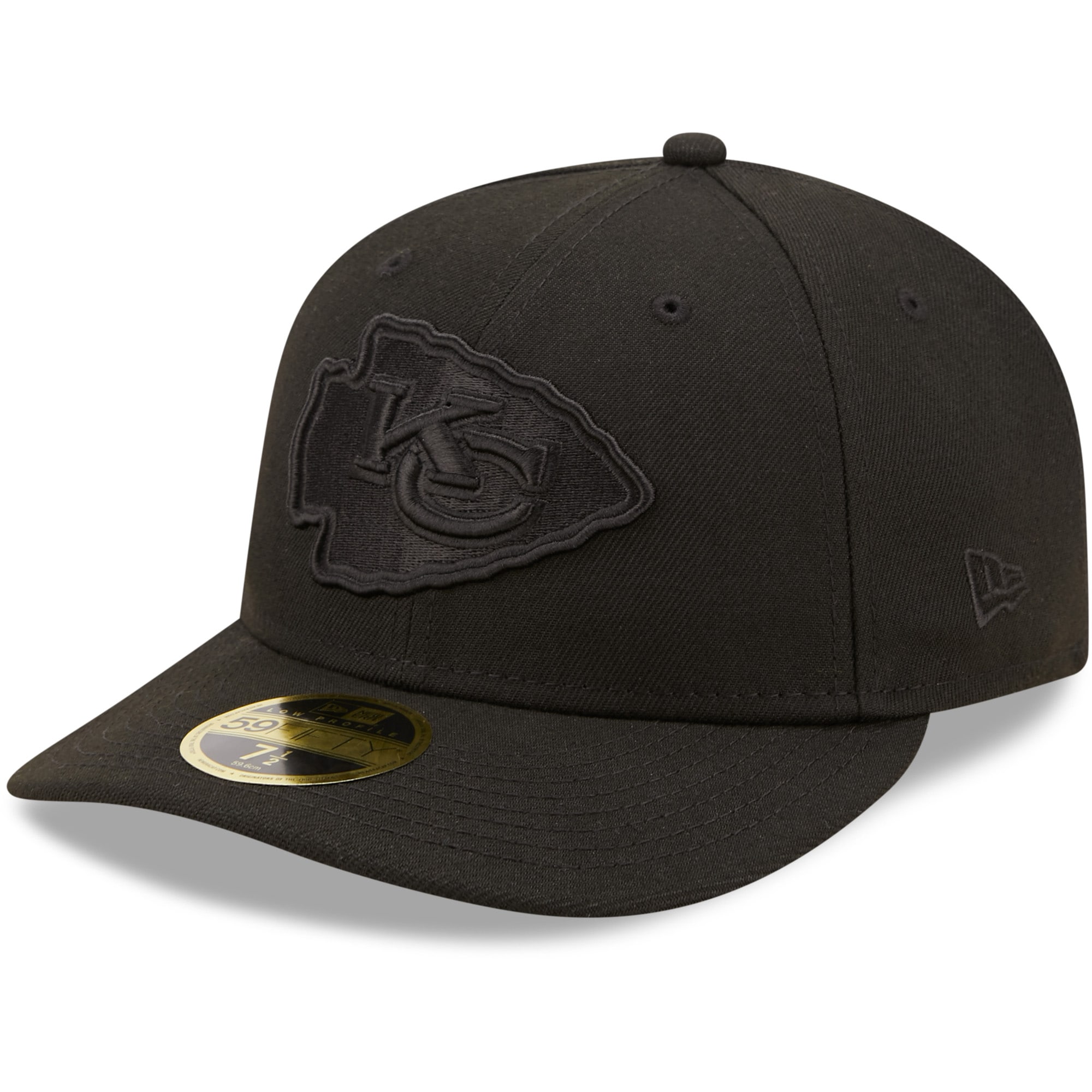 mens new era black kansas city chiefs black on black low profile 59fifty ii fitted hat Collection | Chiefs Shop NFL Jerseys & Hats