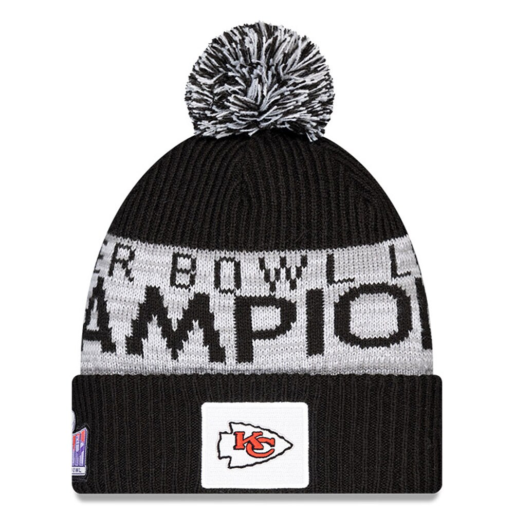 mens new era graphite kansas city chiefs super bowl lviii champions parade cuffed pom knit hat Collection | Chiefs Shop NFL Jerseys & Hats