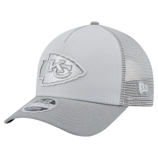 mens new era gray kansas city chiefs domain 9forty a-frame trucker adjustable hat Collection | Chiefs Shop NFL Jerseys & Hats