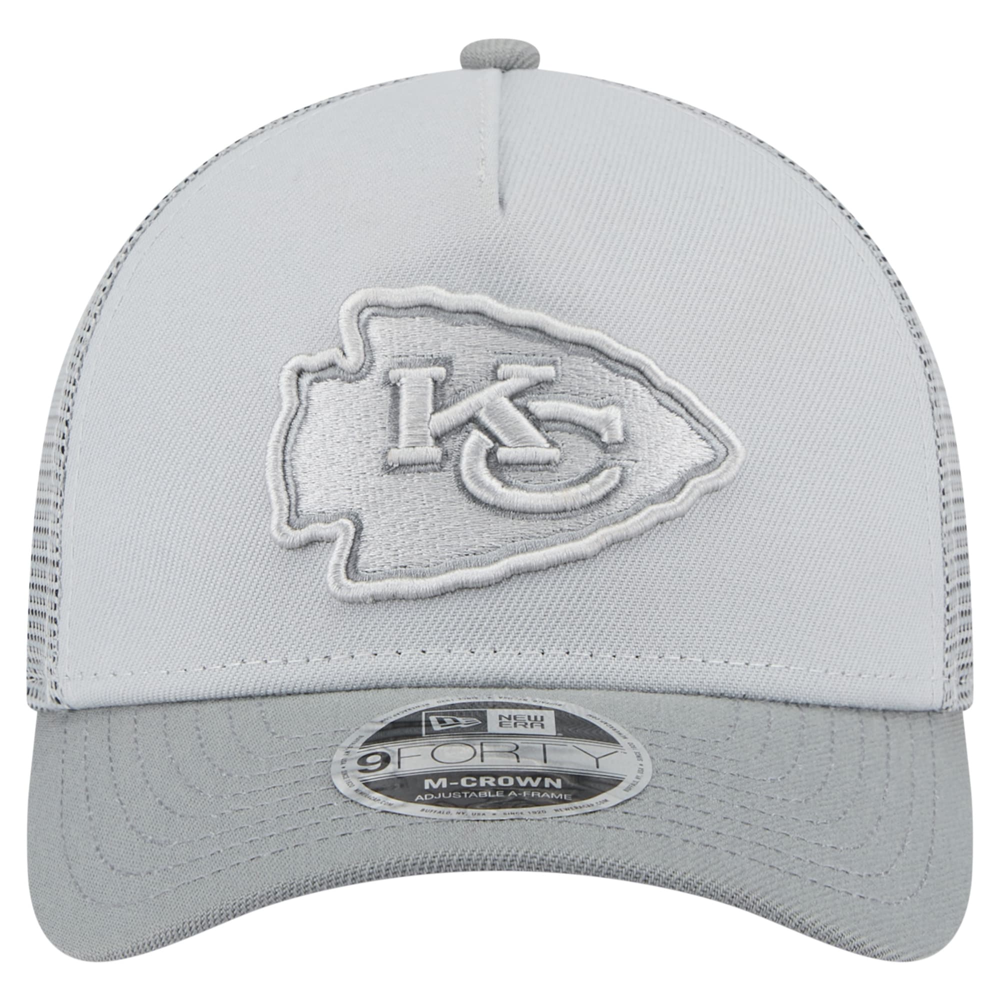 mens new era gray kansas city chiefs domain 9forty a-frame trucker adjustable hat Collection | Chiefs Shop NFL Jerseys & Hats