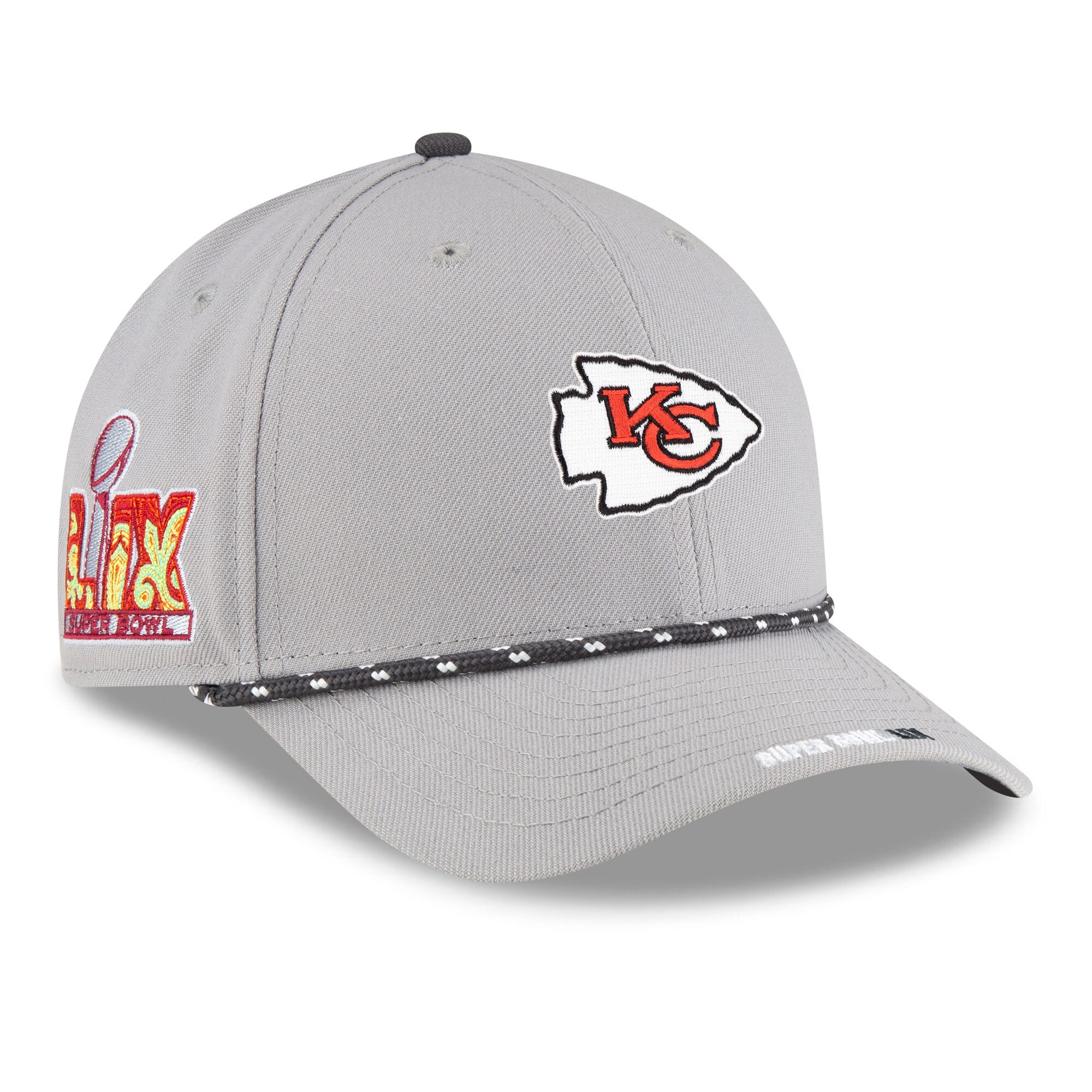 mens new era gray kansas city chiefs super bowl lix opening night 9forty adjustable hat Collection | Chiefs Shop NFL Jerseys & Hats
