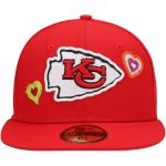 mens new era red kansas city chiefs chain stitch heart 59fifty fitted hat Collection | Chiefs Shop NFL Jerseys & Hats