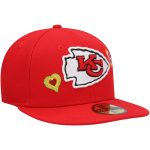mens new era red kansas city chiefs chain stitch heart 59fifty fitted hat Collection | Chiefs Shop NFL Jerseys & Hats