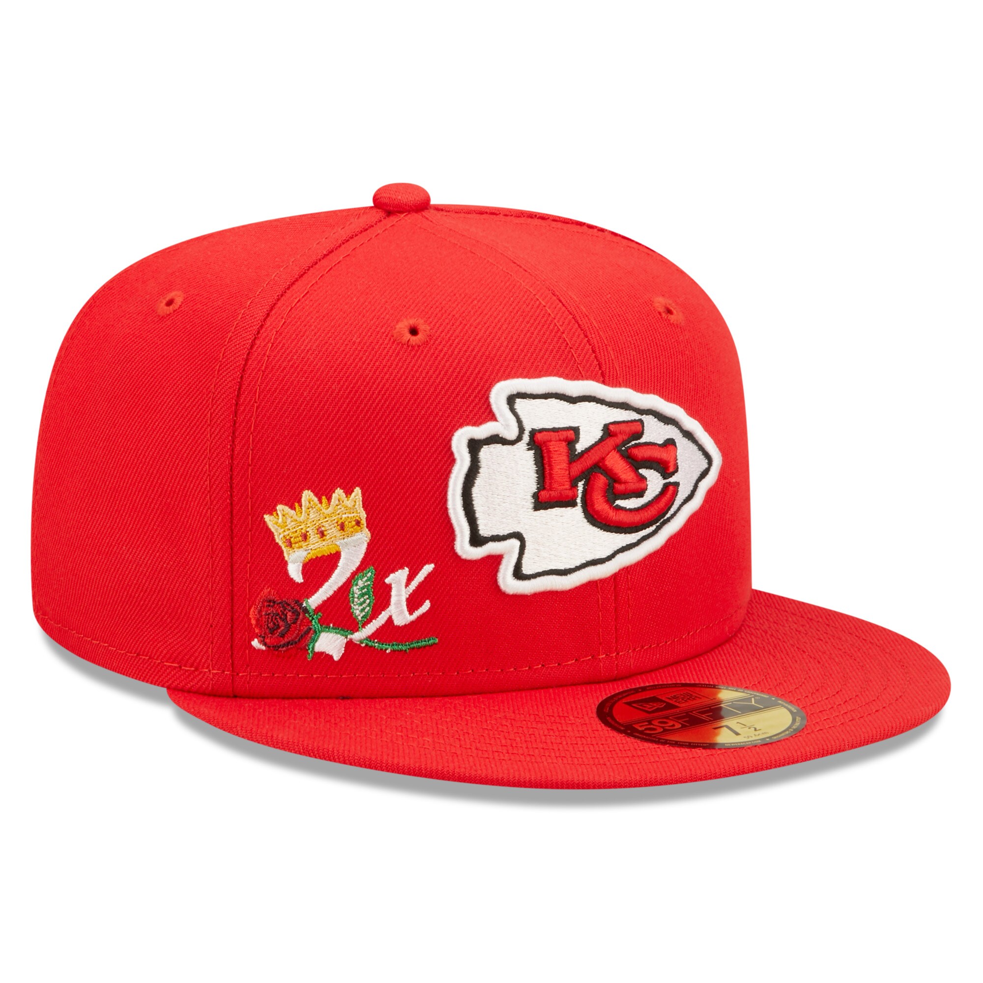 mens new era red kansas city chiefs crown 2x super bowl champions 59fifty fitted hat Collection | Chiefs Shop NFL Jerseys & Hats