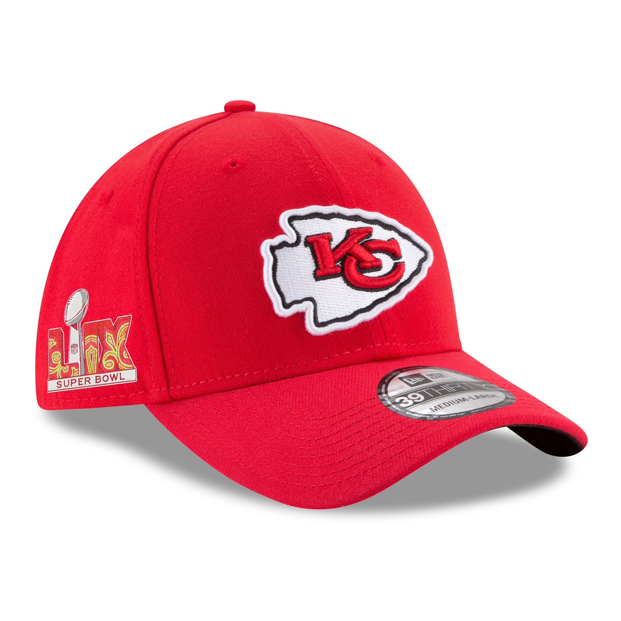 mens new era red kansas city chiefs super bowl lix side patch 39thirty flex hat Collection | Chiefs Shop NFL Jerseys & Hats