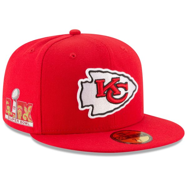 mens new era red kansas city chiefs super bowl lix side patch 59fifty fitted hat Collection | Chiefs Shop NFL Jerseys & Hats