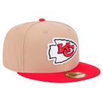 mens new era tan kansas city chiefs logo main 59fifty fitted hat Collection | Chiefs Shop NFL Jerseys & Hats