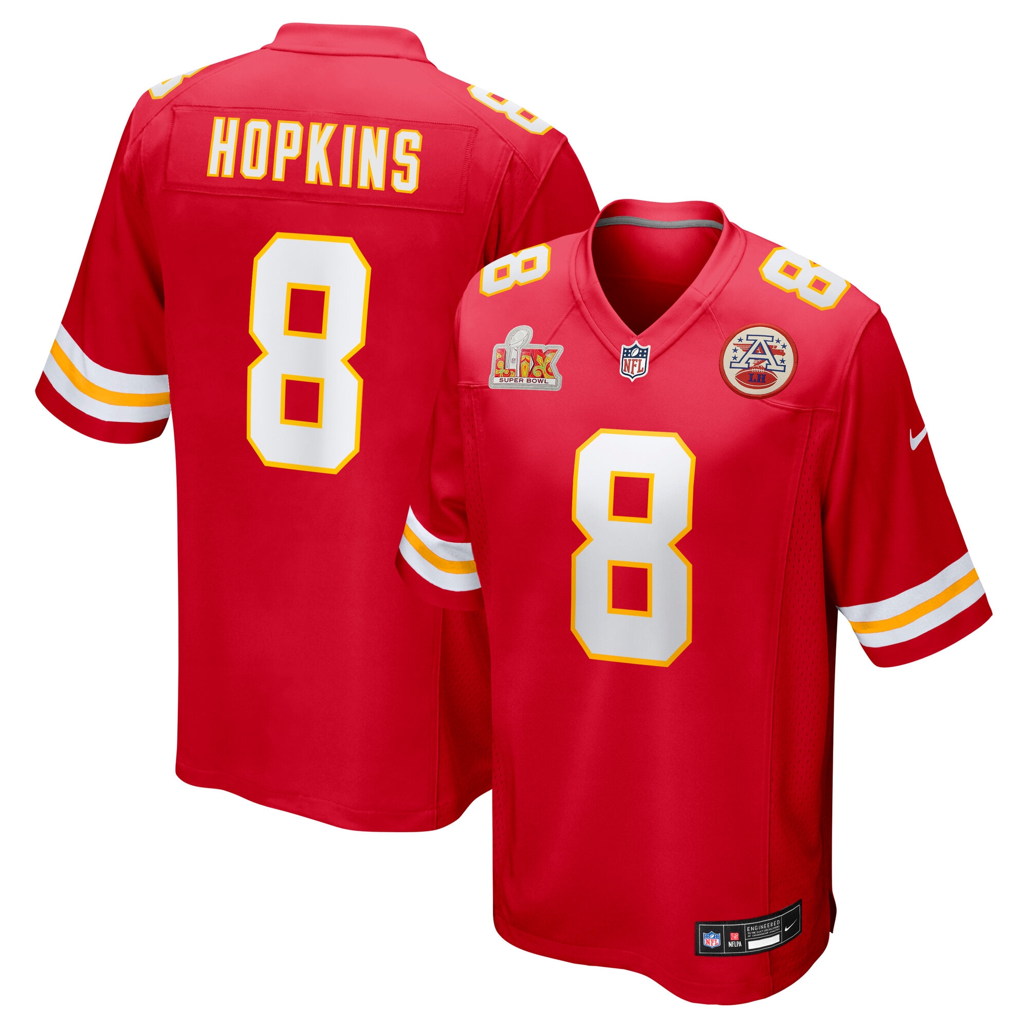 mens nike deandre hopkins red kansas city chiefs super bowl lix game player jersey Collection | Chiefs Shop NFL Jerseys & Hats