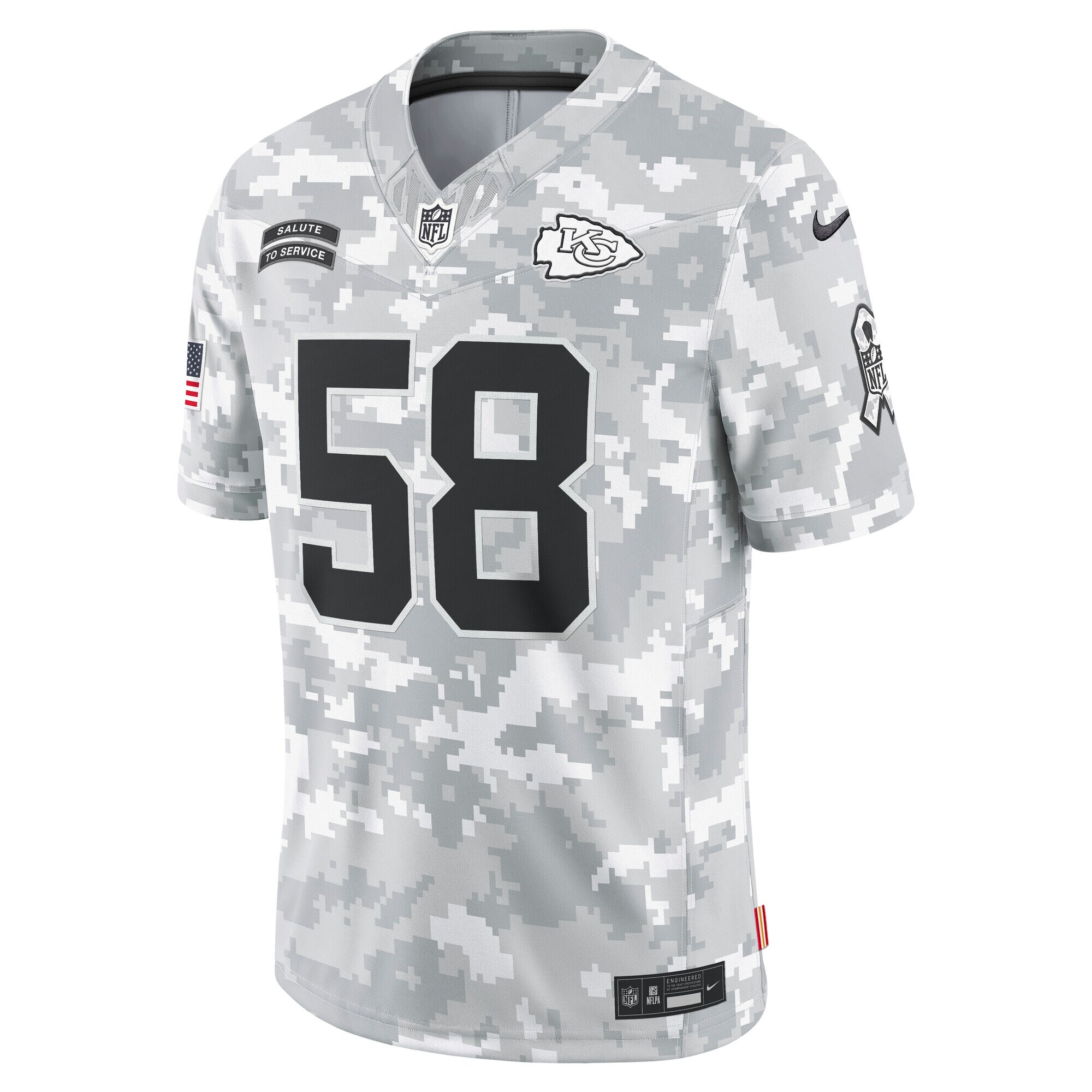 mens nike derrick thomas arctic camo kansas city chiefs 2024 salute to service retired player limited jersey Collection | Chiefs Shop NFL Jerseys & Hats