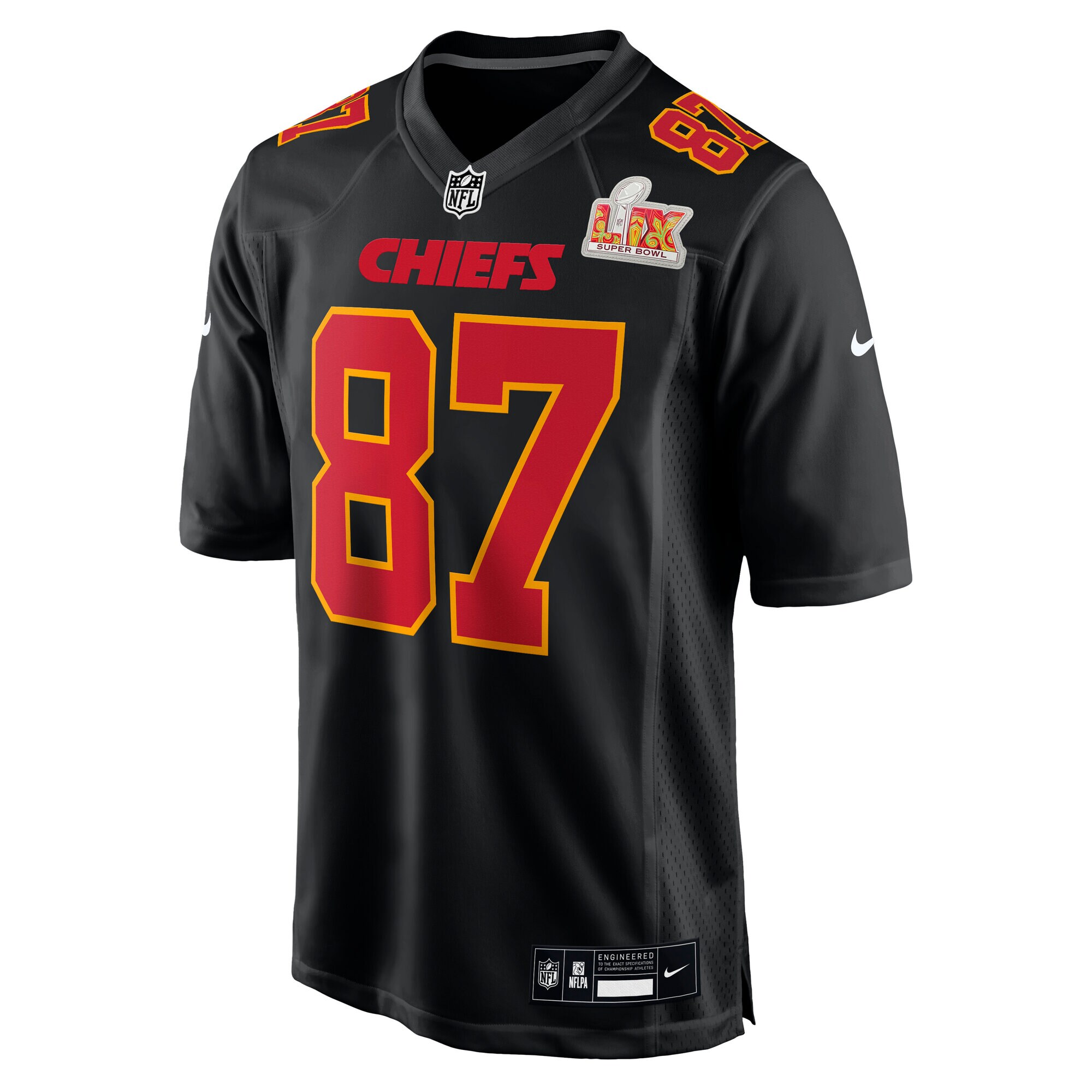 mens nike travis kelce carbon black kansas city chiefs super bowl lix fashion game jersey Collection | Chiefs Shop NFL Jerseys & Hats