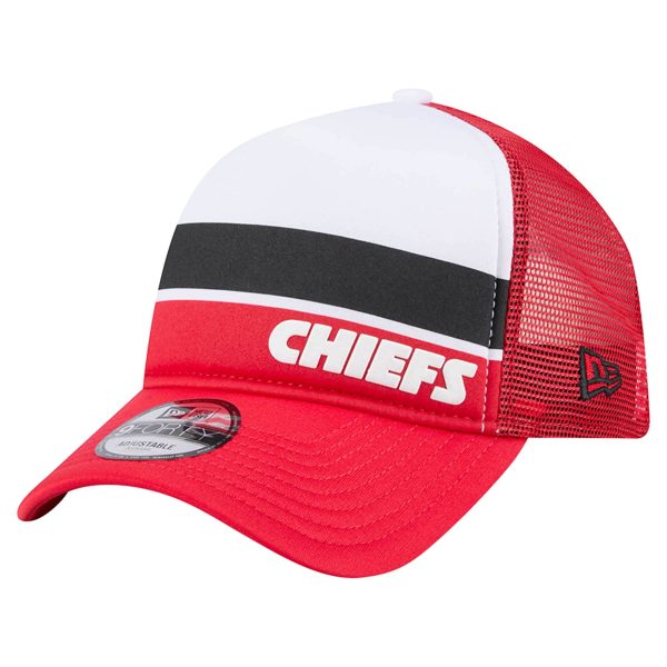preschool new era red kansas city chiefs sport night color block 9forty a-frame trucker adjustable hat Collection | Chiefs Shop NFL Jerseys & Hats