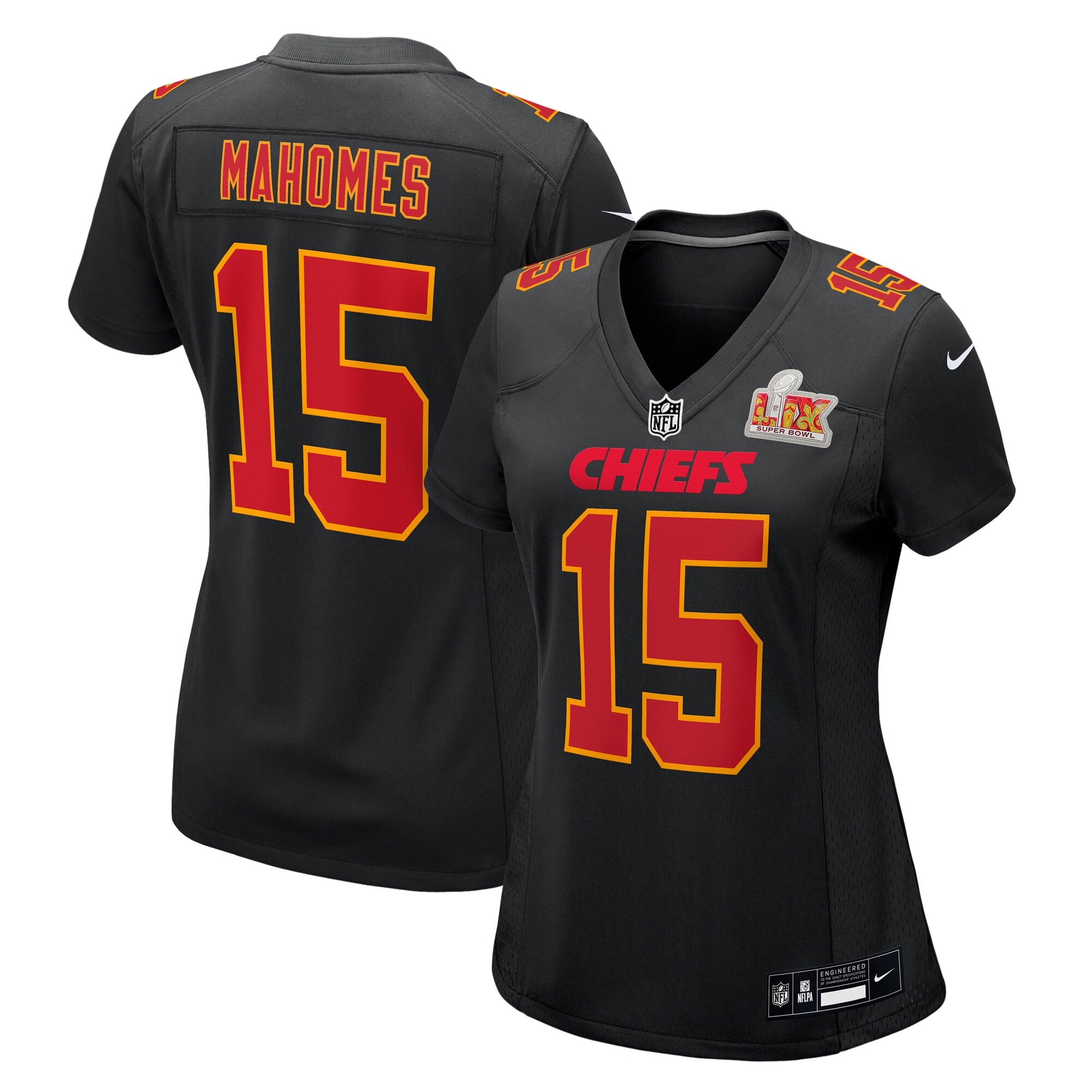 womens nike patrick mahomes carbon black kansas city chiefs super bowl lix fashion game jersey Collection | Chiefs Shop NFL Jerseys & Hats