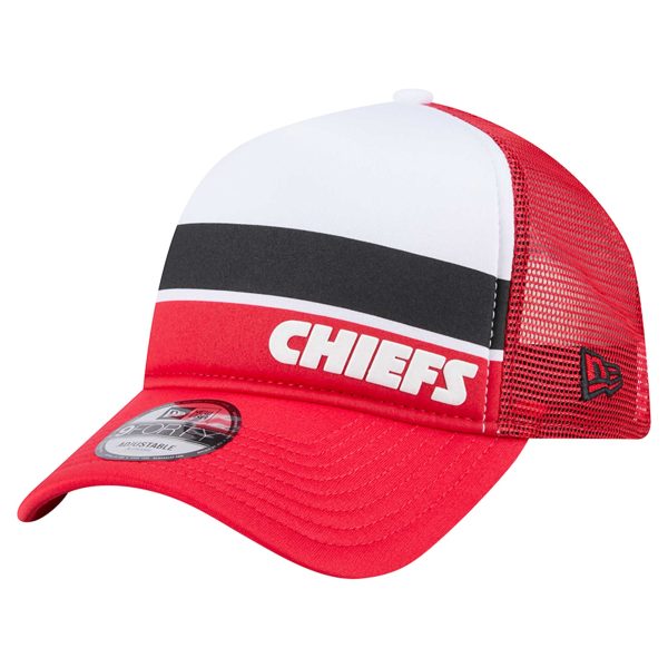 youth new era red kansas city chiefs sport night color block 9forty a-frame trucker adjustable hat Collection | Chiefs Shop NFL Jerseys & Hats