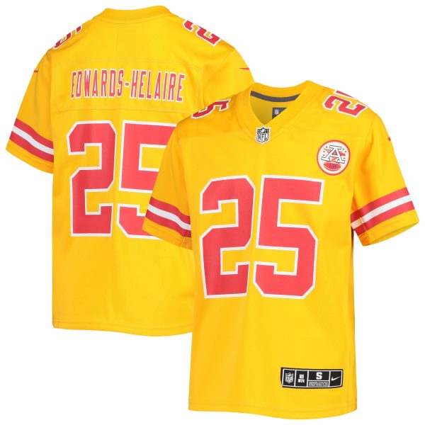 youth nike clyde edwards-helaire gold kansas city chiefs inverted team game jersey Collection | Chiefs Shop NFL Jerseys & Hats