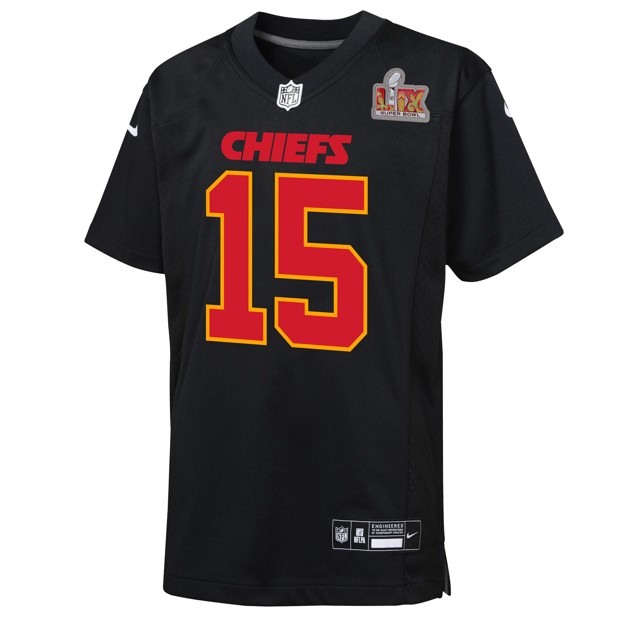 youth nike patrick mahomes carbon black kansas city chiefs super bowl lix patch fashion game jersey Collection | Chiefs Shop NFL Jerseys & Hats