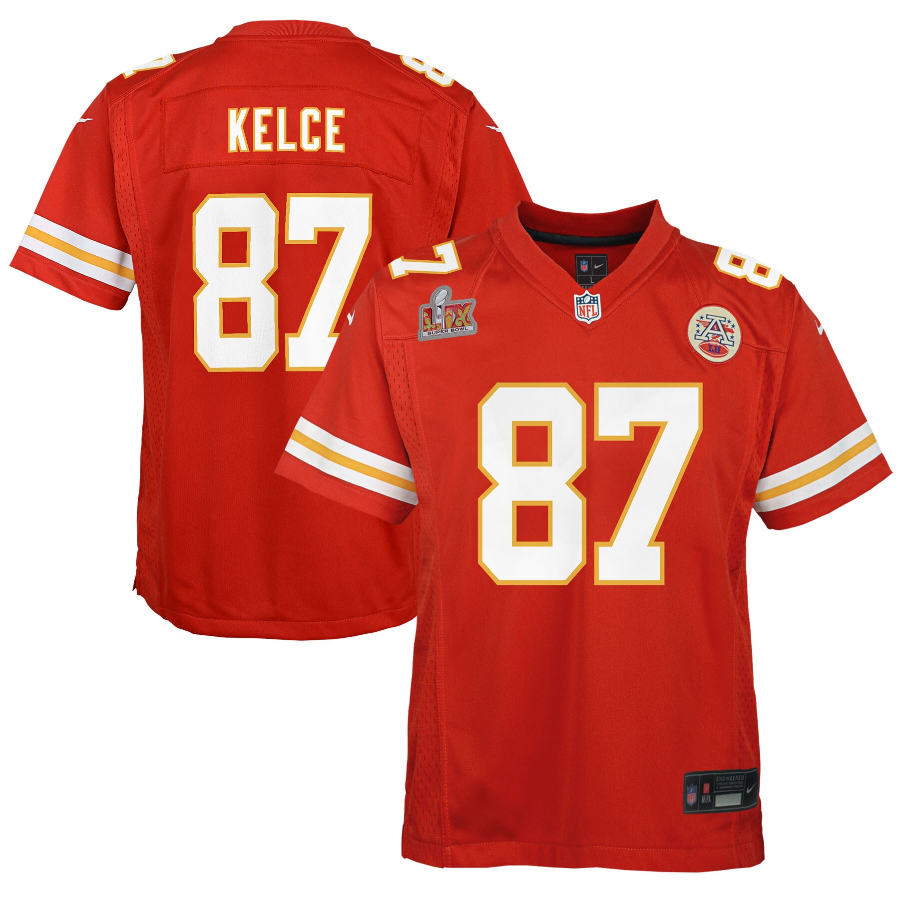 youth nike travis kelce red kansas city chiefs super bowl lix game player jersey Collection | Chiefs Shop NFL Jerseys & Hats